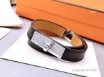 Best Replica Hermes Kelly Double Tour Bracelet & Silver Buckle